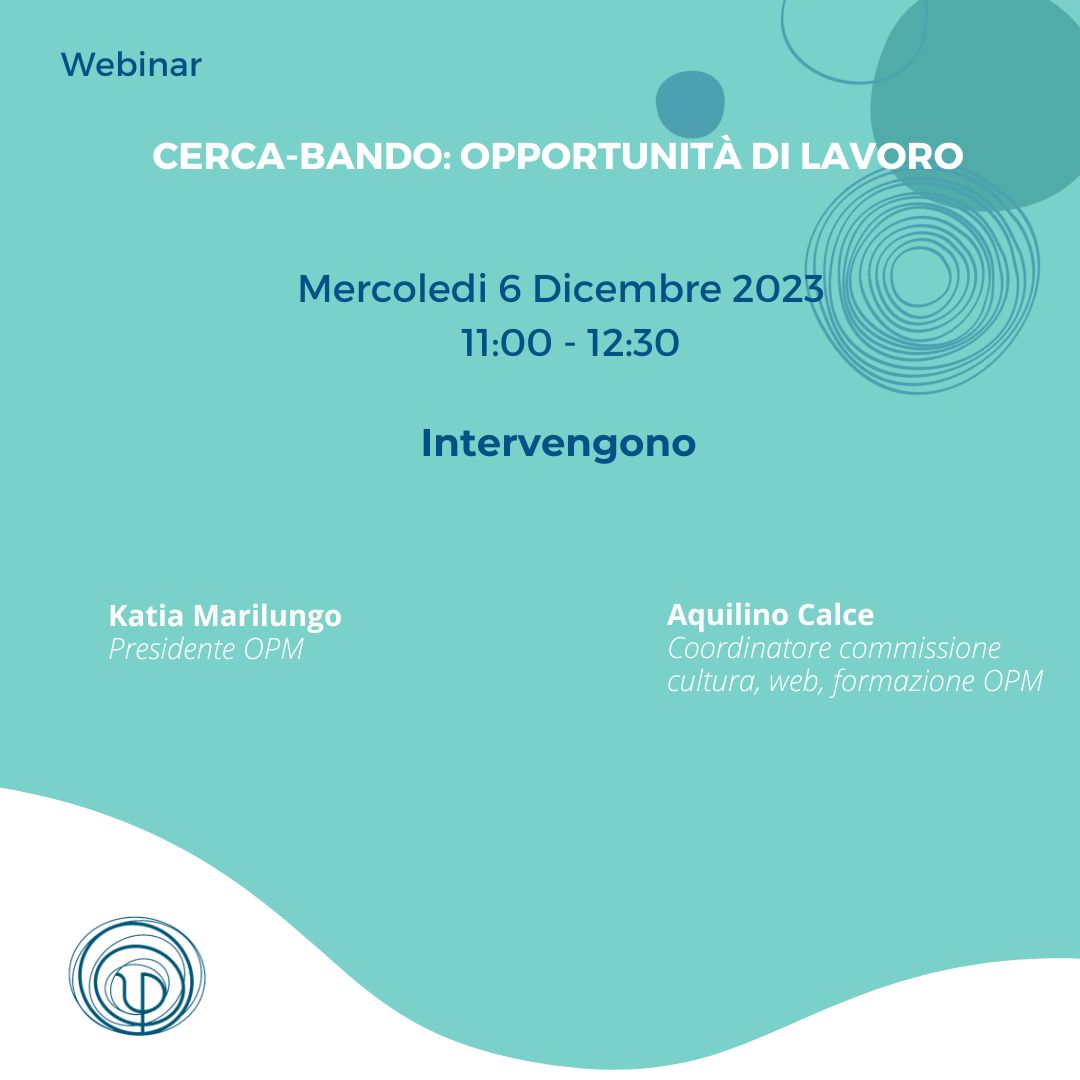 CERCA-BANDO: opportunità di lavoro