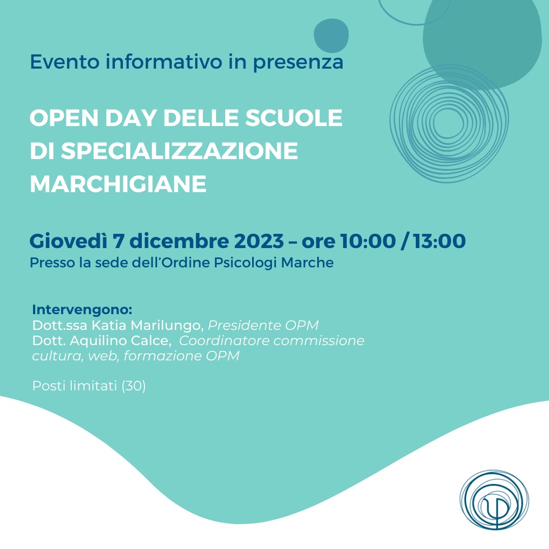 OPEN DAY DELLE SCUOLE DI SPECIALIZZAZIONE MARCHIGIANE